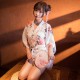 新款和服性感印花雪紡日式成人睡袍開襟誘惑浴衣