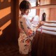 新款和服性感印花雪紡日式成人睡袍開襟誘惑浴衣