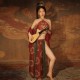 敦煌飛天鳳女異域透視印花肚兜套裝