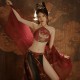 敦煌飛天鳳女異域透視印花肚兜套裝
