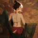 敦煌飛天鳳女異域透視印花肚兜套裝