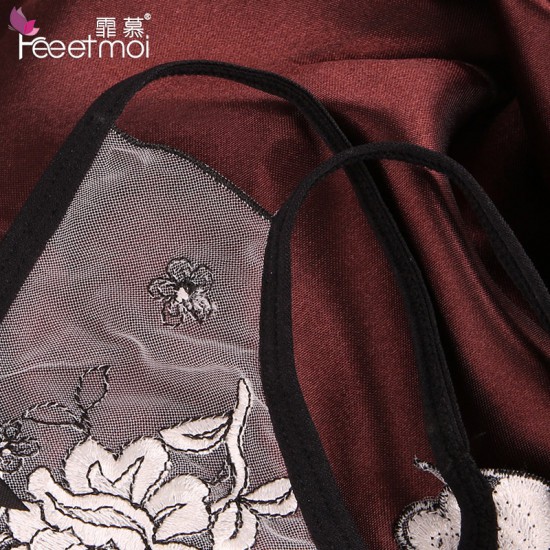 精緻刺繡開襠繡花性感內褲
