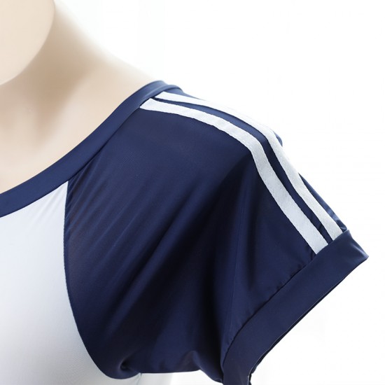 誘惑露腰學生體育制服套裝