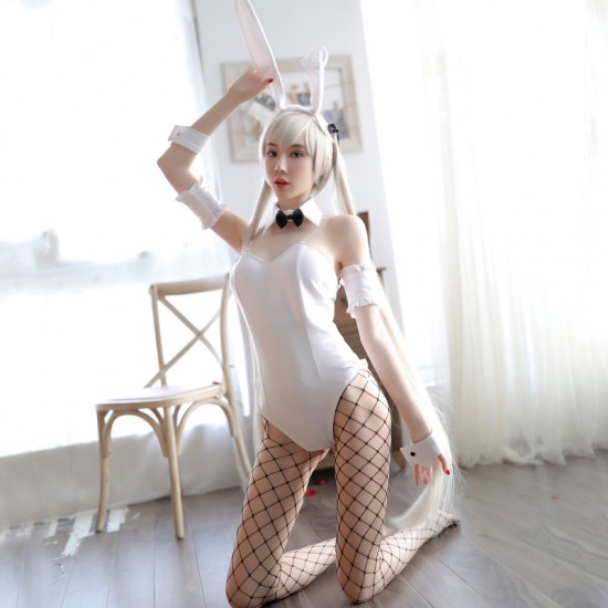 純白兔女動漫Cosplay性感套裝