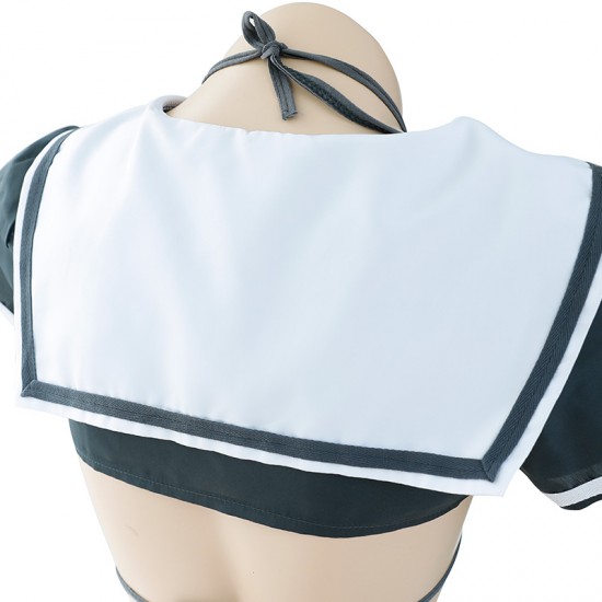 極細學生風三點式制服套裝